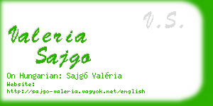valeria sajgo business card