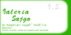 valeria sajgo business card